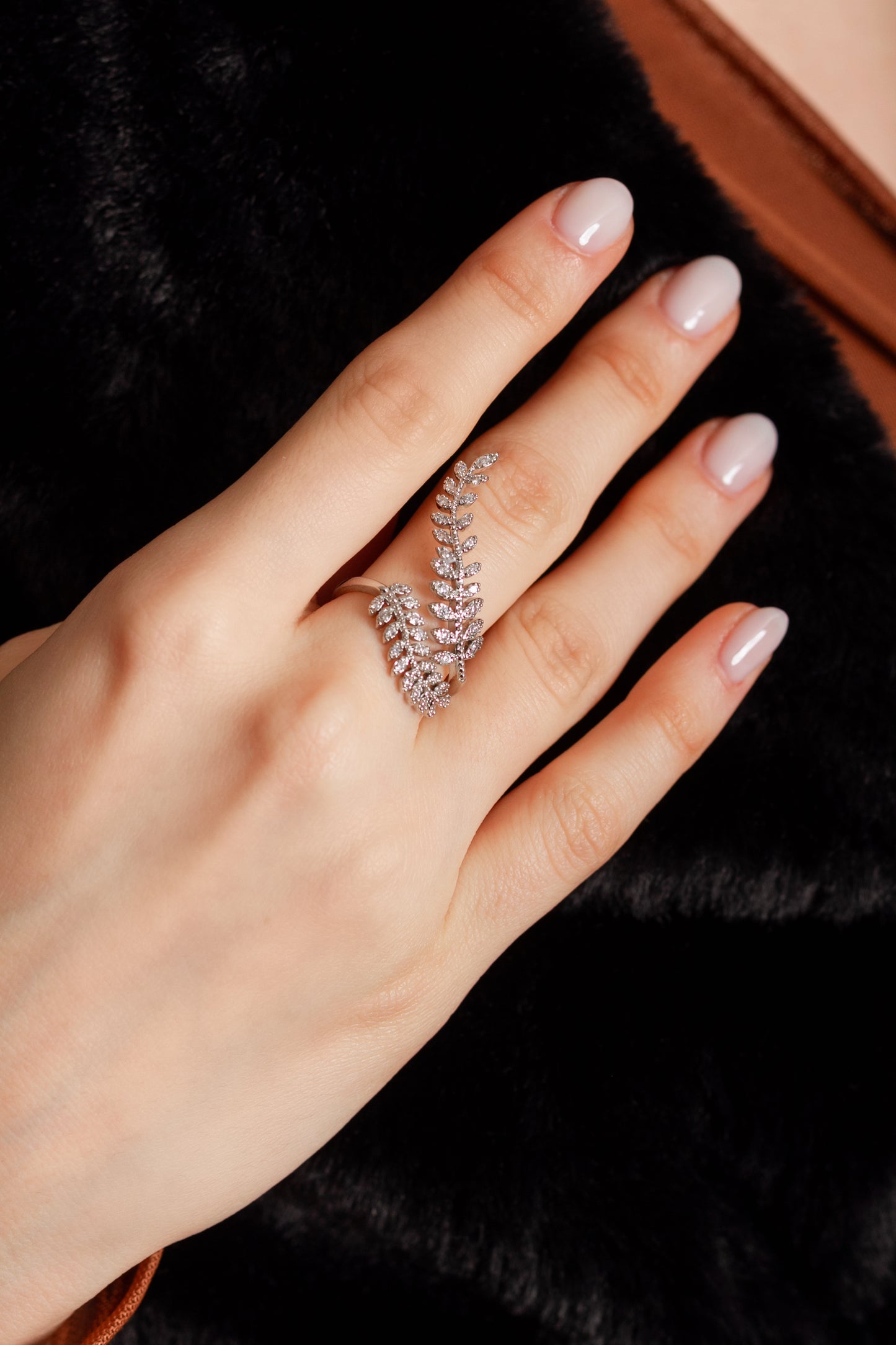 Moonlit Spiral Ring