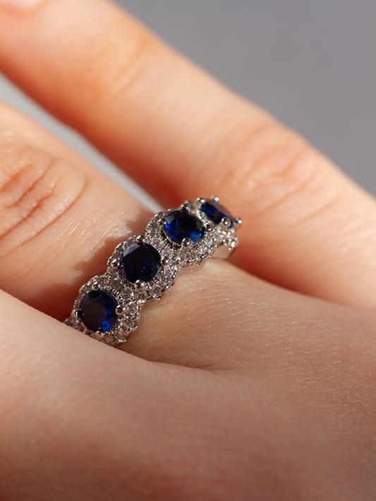 Sapphire Crown Ring