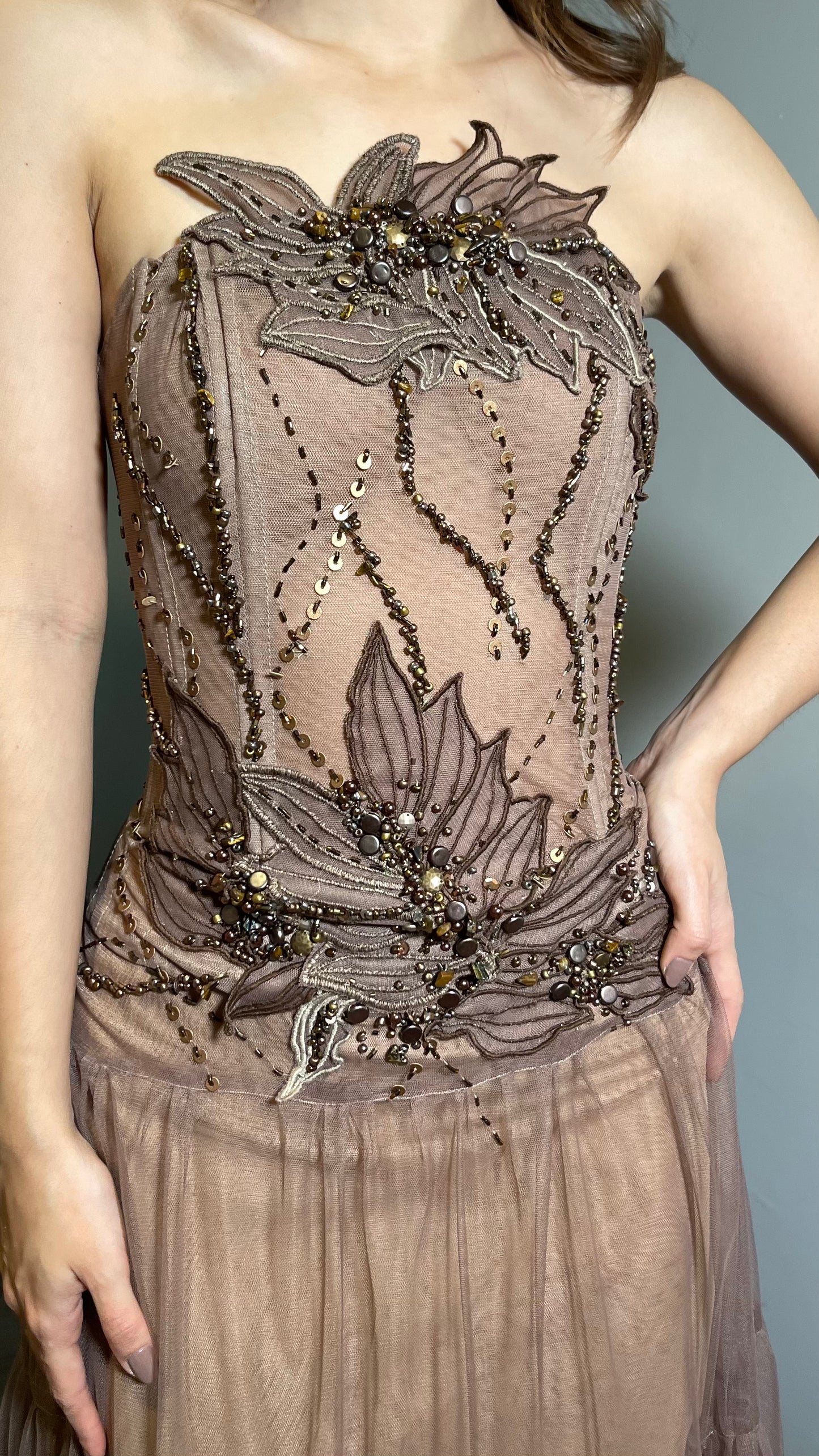 Vestido marrón