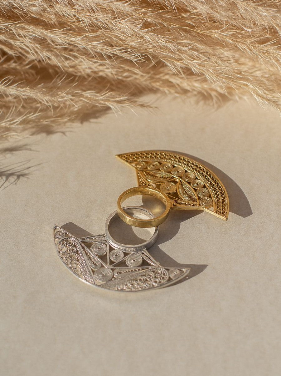 Anillo abanico de plata