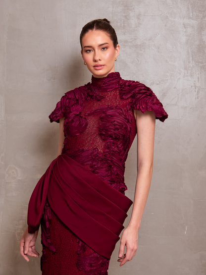 Vestido Bordó