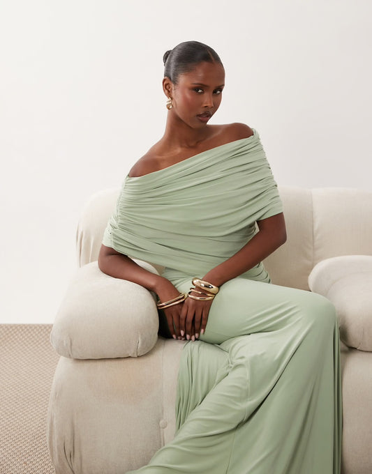 Mint Wrapped Maxi Dress