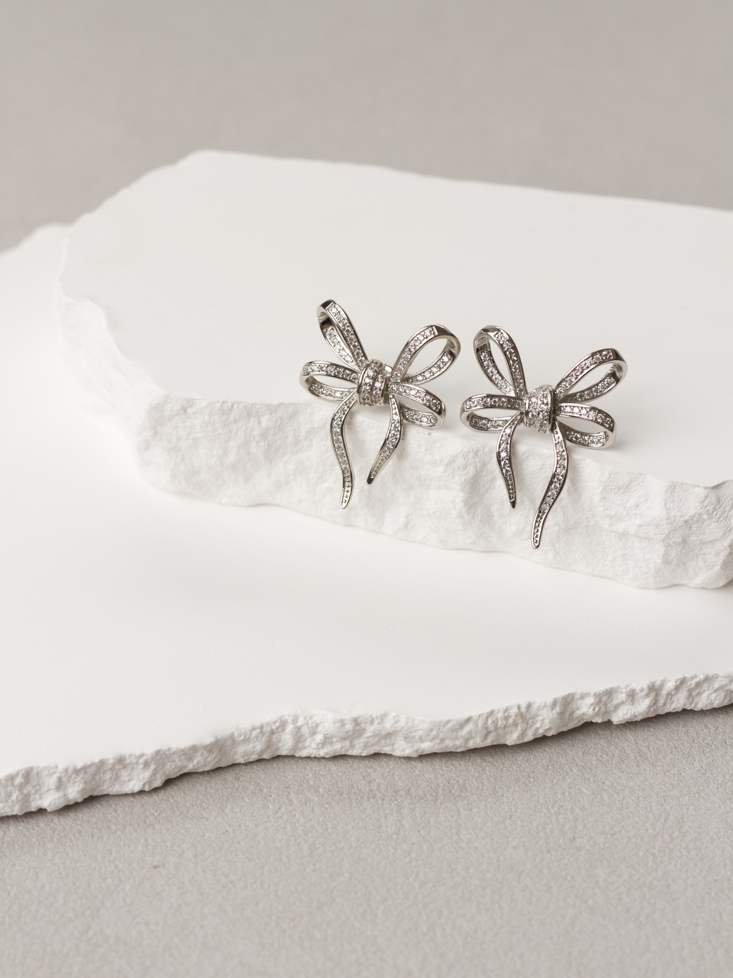 Sparkling Bow Earrings