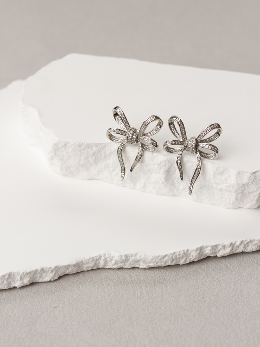 Sparkling Bow Earrings