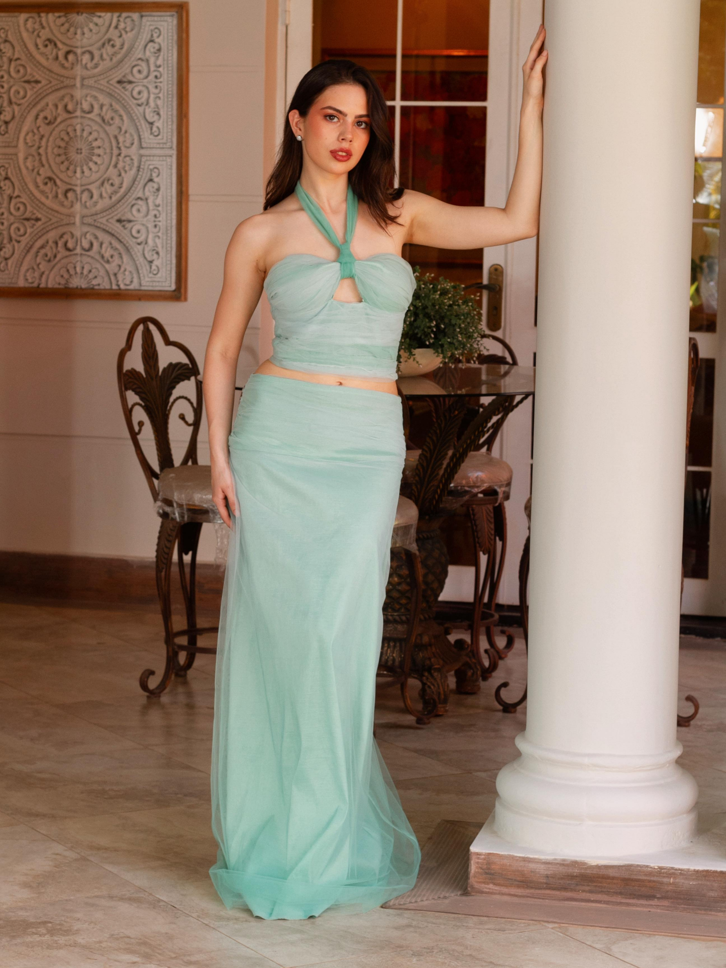 Green Tul Set