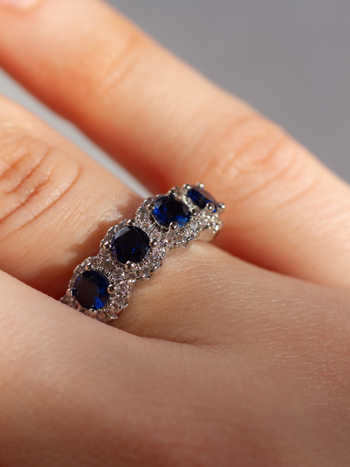 Sapphire Crown Ring