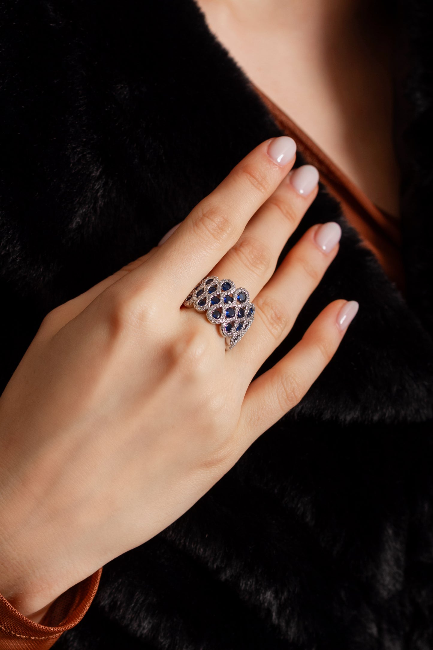 Sapphire Lace Ring