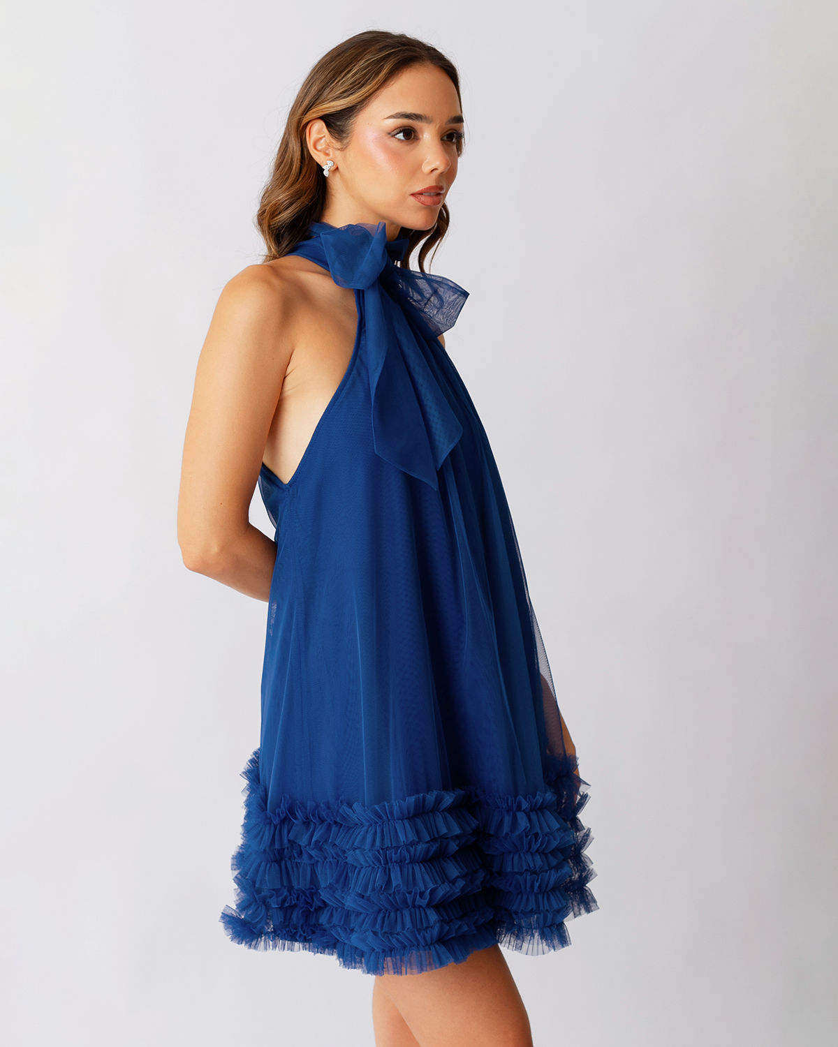 Vestido halter azul