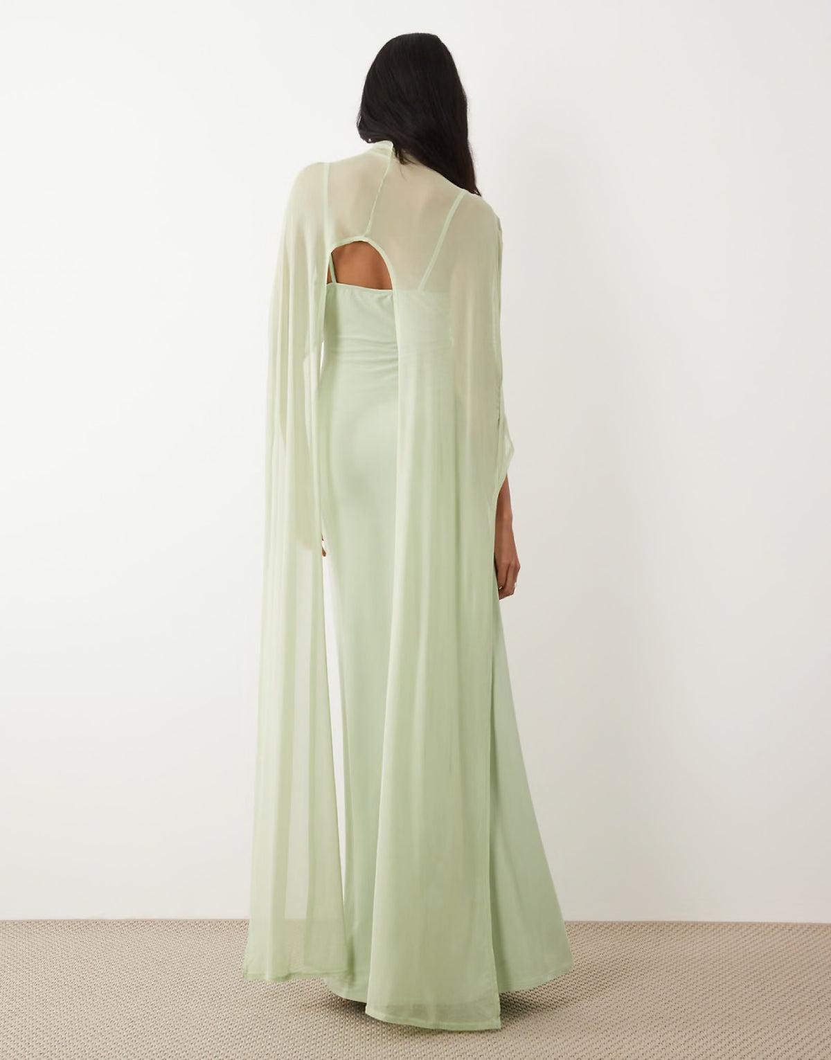 Mint Cape Maxi Dress