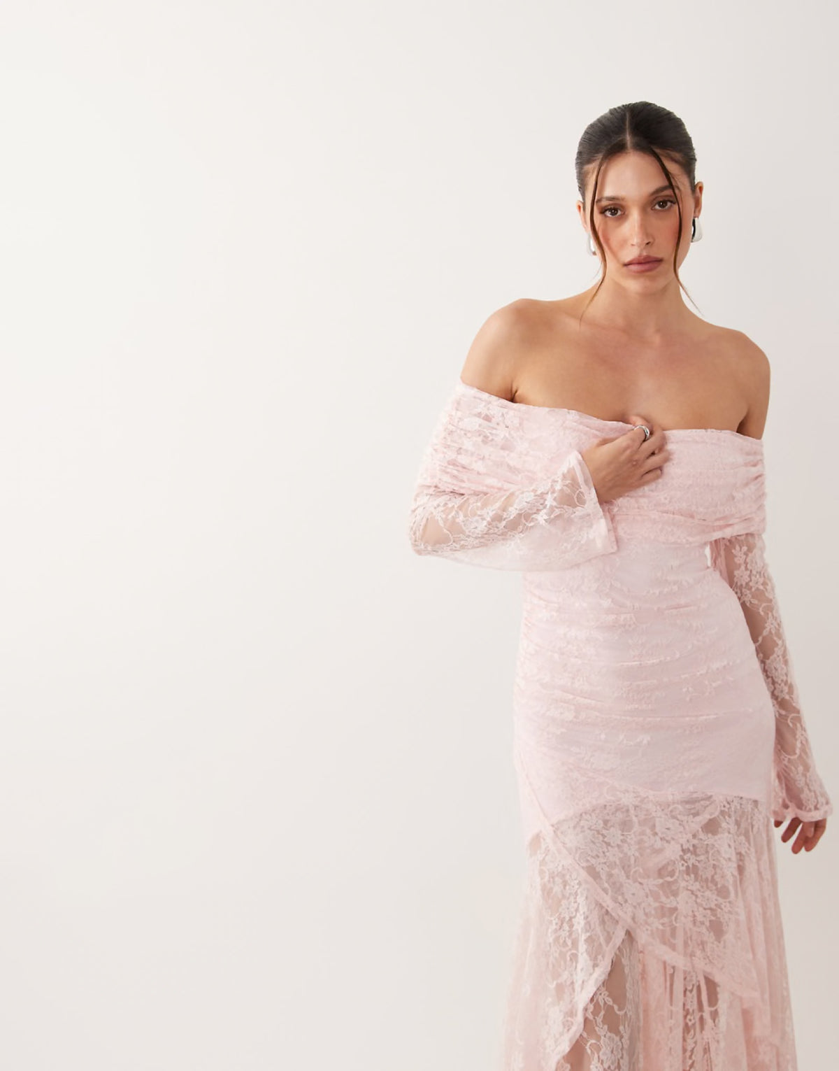 Rose Off Shoulder Maxi Dress