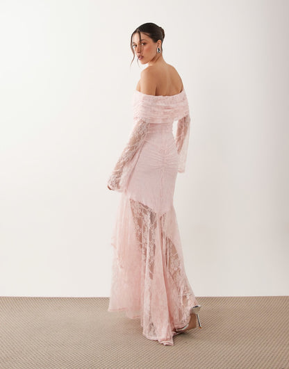 Rose Off Shoulder Maxi Dress