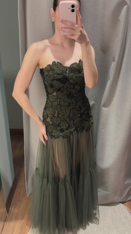 Green Floral Dress
