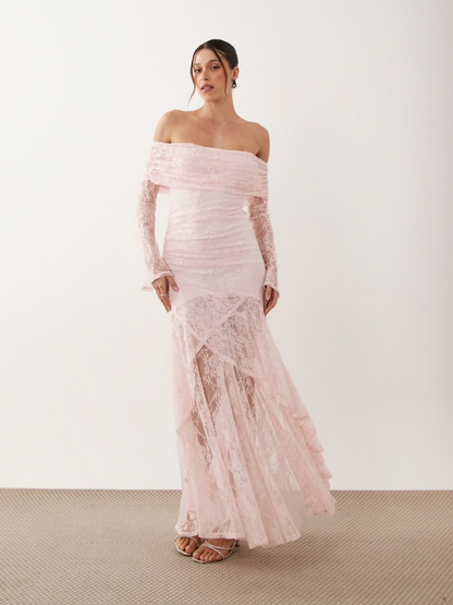 Rose Off Shoulder Maxi Dress