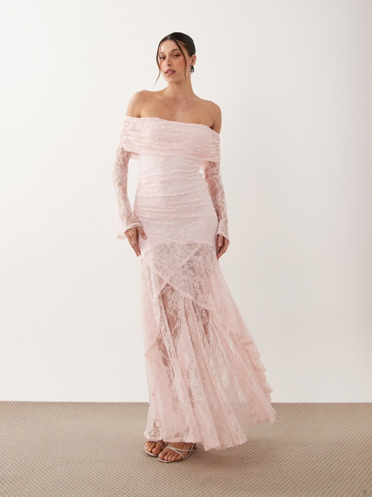 Rose Off Shoulder Maxi Dress